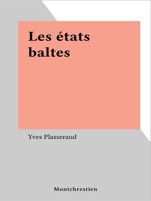 cover image of Les états baltes
